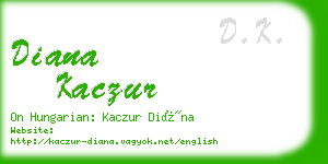 diana kaczur business card